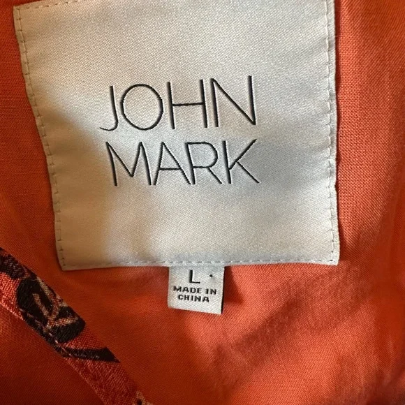 John Mark orange and black tunic Blouse with Relaxed Fit size Large - Picture 13 of 14